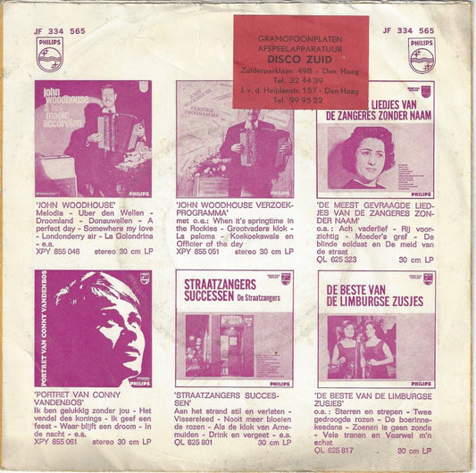 John Woodhouse - Nonnenkoor Vinyl Singles Vinyl Zeer Goed / Hoesje Goed "VINYLSINGLES.NL"