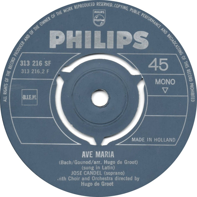 José Candel - Nuns' Chorus From Casanova 29529 Vinyl Singles Vinyl (VG) <br> Hoes (G+)