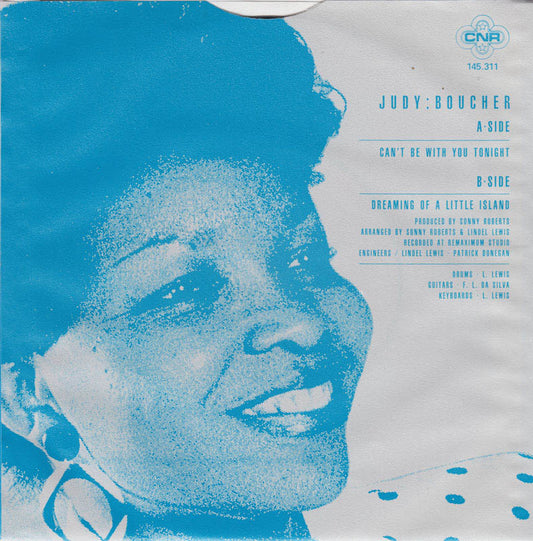 Judy Boucher - Can't Be With You Tonight Vinyl Singles Media: VG+ / Sleeve: G+ "VINYLSINGLES.NL"