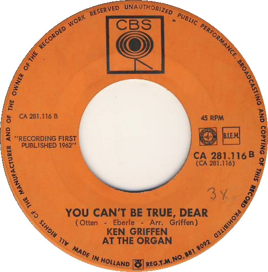 Ken Griffin - The Cuckoo Waltz Vinyl Singles Vinyl Goed / Hoes Generic