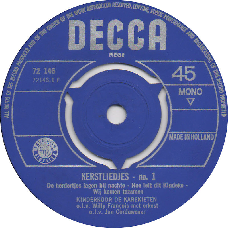 Karekieten - Vrolijk Kerstfeest (Kerstliedjes No. 1) Vinyl Singles