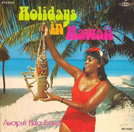 Awapuli Hula Band - Holidays In Hawaii (LP) Vinyl LP Vinyl Very Good (VG) <br> Hoes Good Plus (G+)