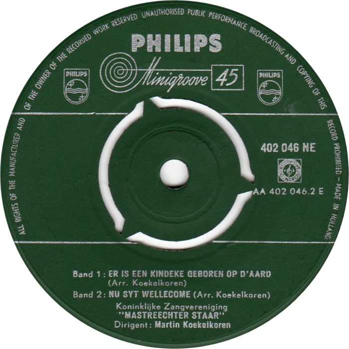 Mastreechter Staar - Stille Nacht Heilige Nacht Vinyl Singles EP Vinyl Very Good (VG) <br> Hoes Generic