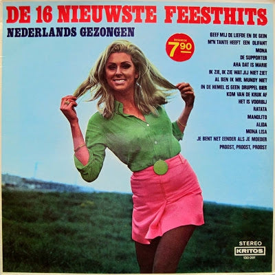 Various - De ** Nieuwste Feesthits (LP) Vinyl LP Vinyl Very Good (VG) <br> Hoes Good Plus (G+)