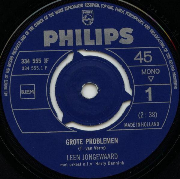 Leen Jongewaard - Grote Problemen Vinyl Singles Vinyl Goed / Hoes Generic