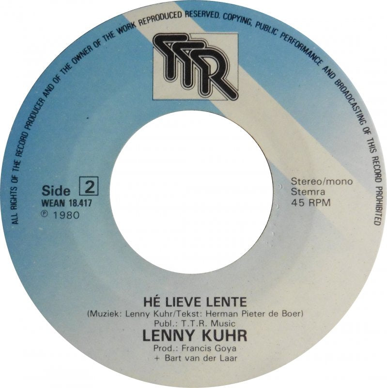 Lenny Kuhr - Nou Tot Gauw 26017 Vinyl Singles Vinyl Very Good (VG) <br> Hoes Good Plus (G+)