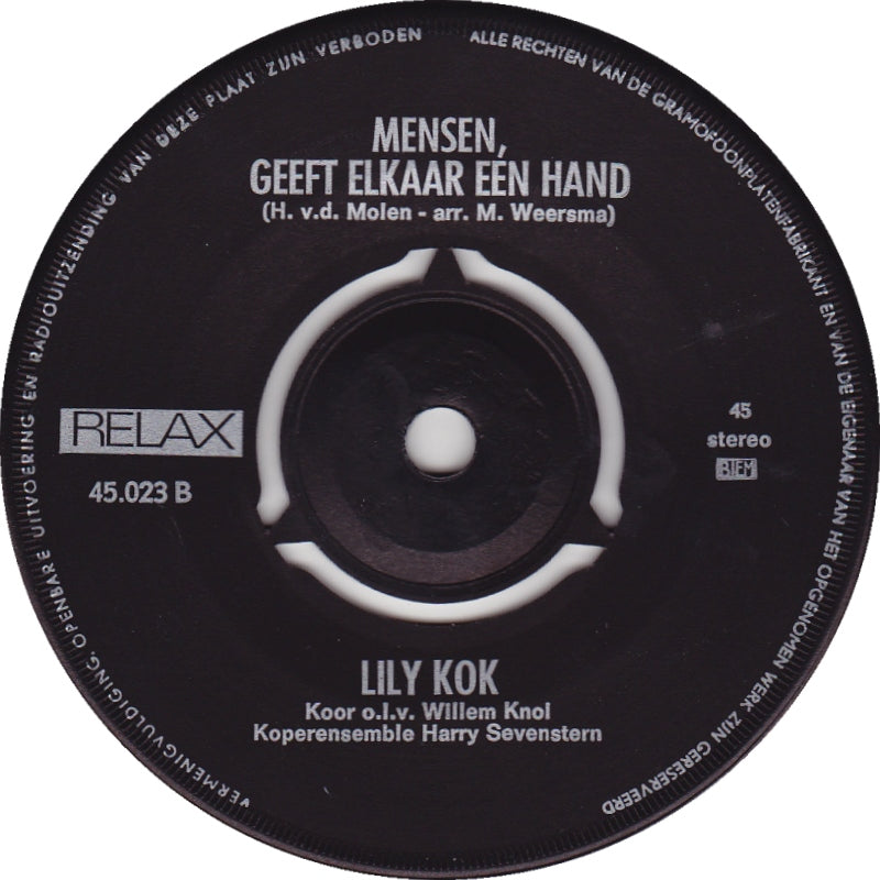 Lily Kok - Land Van Hoop En Glorie Vinyl Singles Vinyl Very Good (VG) <br> Hoes Good Plus (G+)