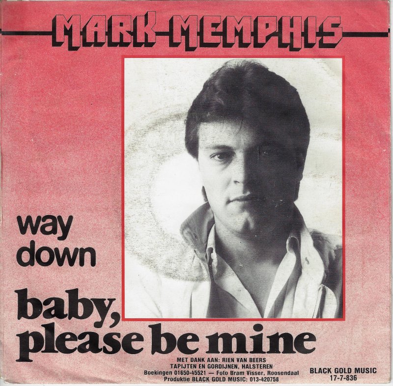 Mark Memphis - Baby, Please Be Mine Vinyl Singles Vinyl Very Good (VG) <br> Hoes Good Plus (G+)