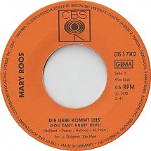 Mary Roos - Nur Die Liebe Läßt Uns Leben Vinyl Singles