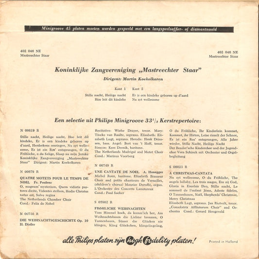 Mastreechter Staar - Stille Nacht Heilige Nacht 30131 Vinyl Singles EP Vinyl Zeer Goed / Hoesje Goed "VINYLSINGLES.NL"