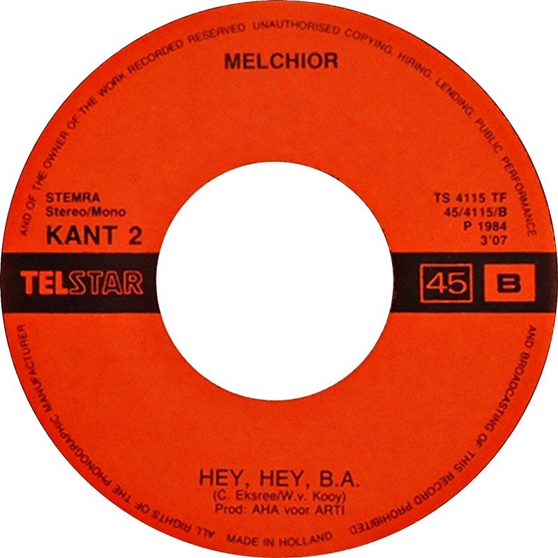 Melchior - He, He, B.A. Vinyl Singles Vinyl Very Good (VG) <br> Hoes Good Plus (G+)