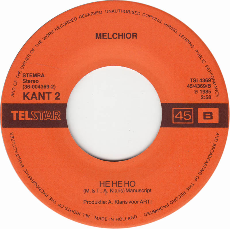 Melchior - Ma Ma Madonna Vinyl Singles Vinyl Very Good (VG) <br> Hoes Good Plus (G+)