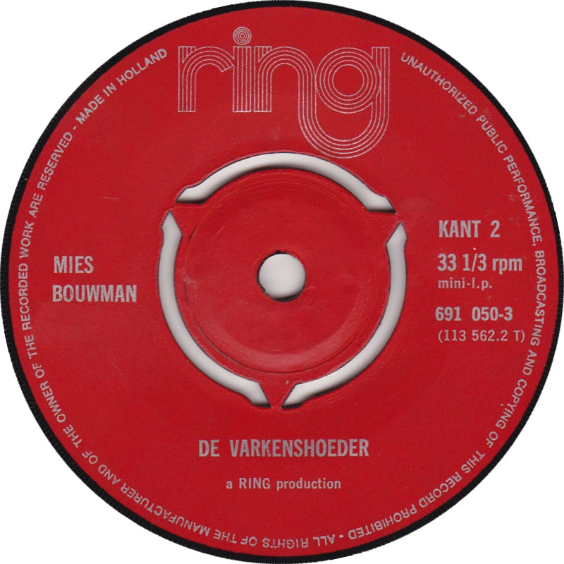 Mies Bouwman - Voorvertelplaat Door Mies Bouwman 3 32224 Vinyl Singles Vinyl Very Good (VG) <br> Hoes Good Plus (G+)
