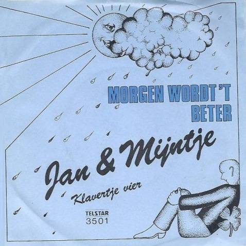 Jan & Mijntje - Morgen Word 'T Beter Vinyl Singles Vinyl Very Good (VG) <br> Hoes Good Plus (G+)