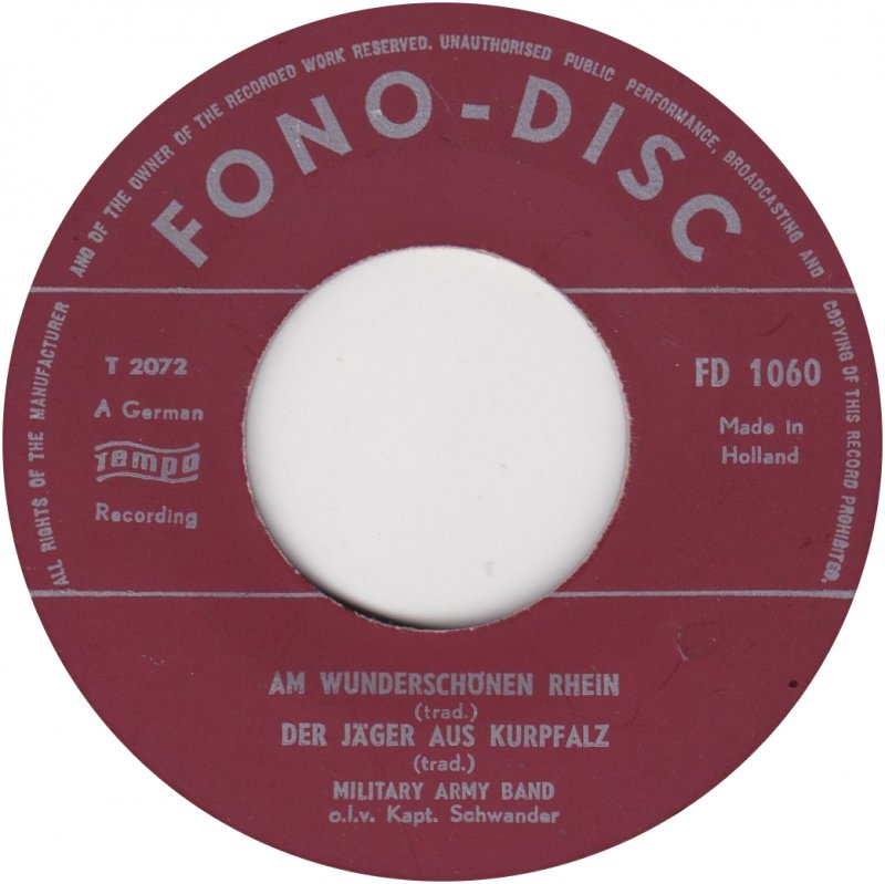 Military Army Band - Vier Pittige Marsen No. * Vinyl Singles EP Vinyl Very Good (VG) <br> Hoes Good Plus (G+)