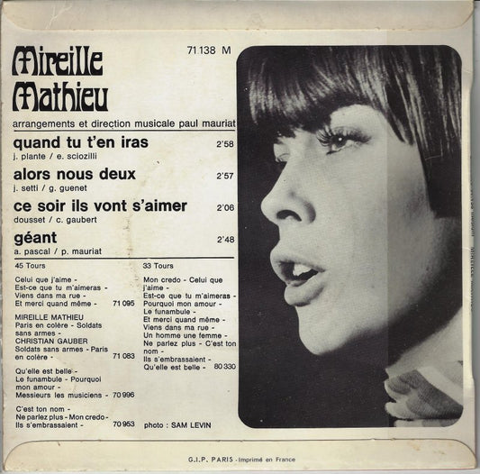 Mireille Mathieu - Quand Tu T'en Iras