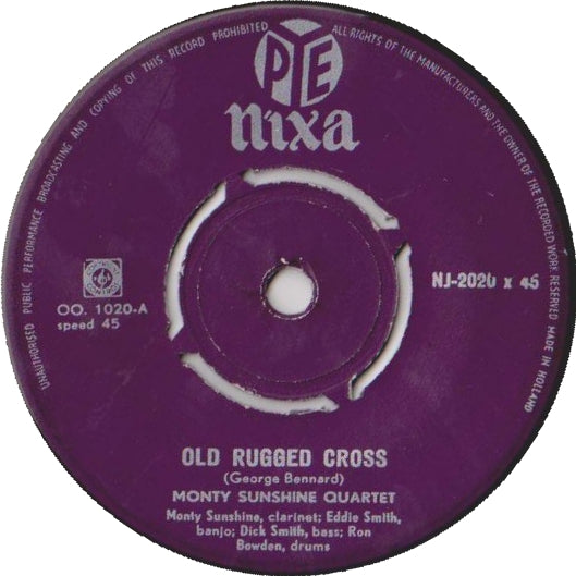 Monty Sunshine Quartet / Chris Barber's Jazz Band - Old Rugged Cross 15835 Vinyl Singles