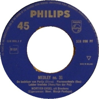 Mortierorgel Breskens - Medley No.** Vinyl Singles Vinyl Very Good (VG) <br> Hoes Good Plus (G+)