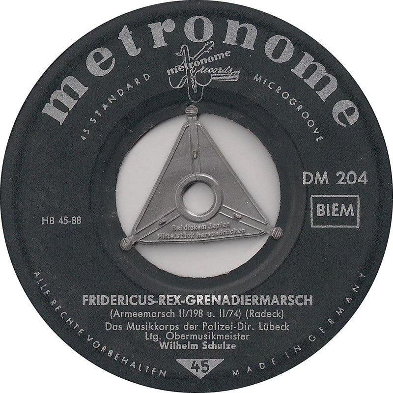 Musikkorps der Polizei-Dir. Lübeck - Kreuzritter-Fanfare Vinyl Singles