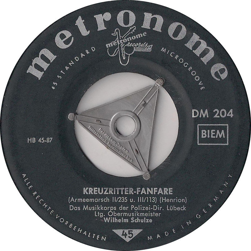 Musikkorps der Polizei-Dir. Lübeck - Kreuzritter-Fanfare Vinyl Singles