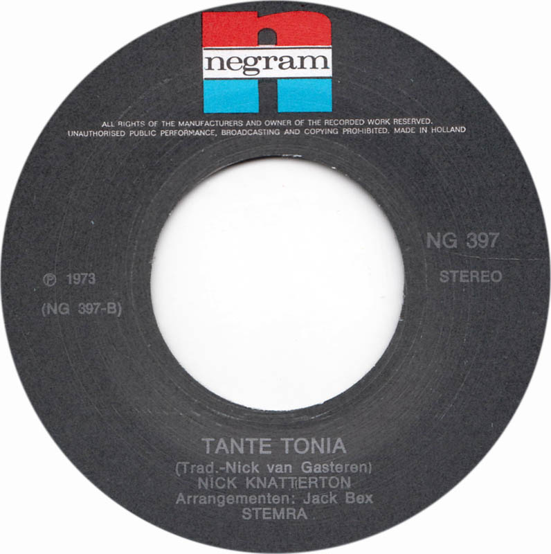 Nick Knatterton - Hou op Vinyl Singles