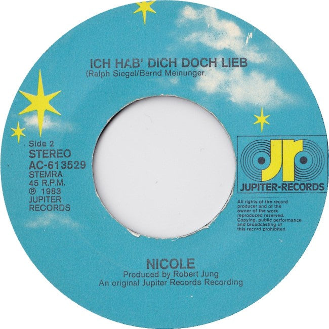 Nicole - Ich Hab' Dich Doch Lieb 15573 Vinyl Singles Vinyl Very Good (VG) <br> Hoes Good Plus (G+)