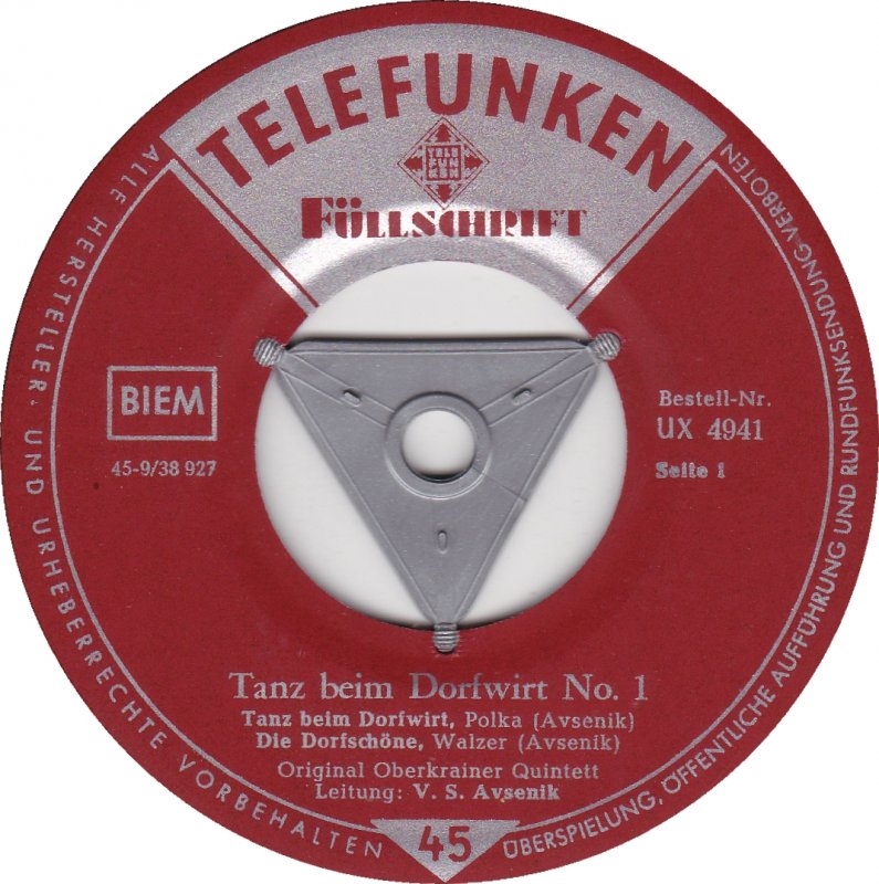 Original Oberkrainer Quintett - Tanz Beim Dorfwirt Nr. * Vinyl Singles EP