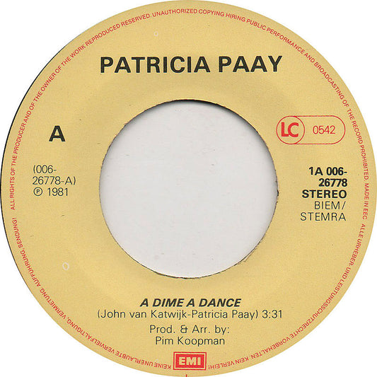 Particia Paay - A Dime A Dance