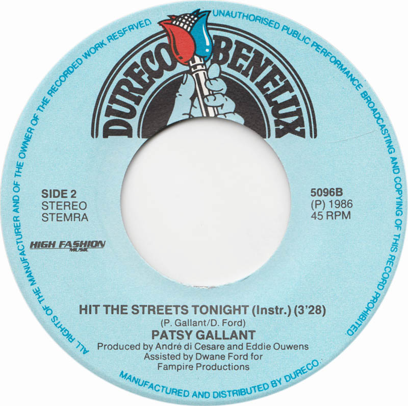 Patsy Gallant - Hit The Streets Tonight Vinyl Singles