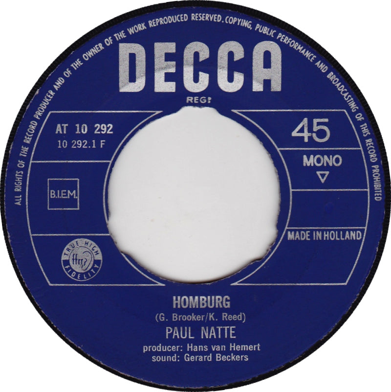 Paul Natte - Homburg Vinyl Singles