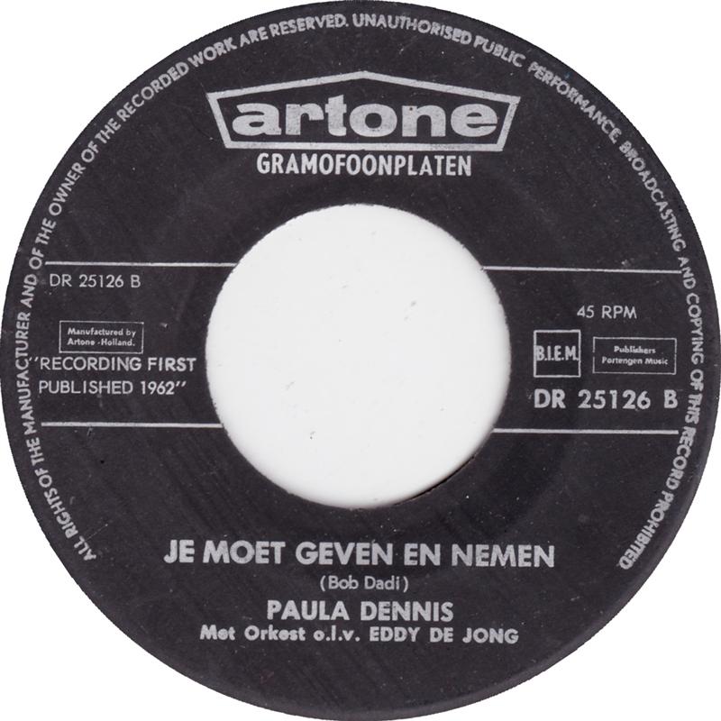 Paula Dennis - Janus, Pak Me Nog Een Keer Vinyl Singles Vinyl Goed / Hoes Generic