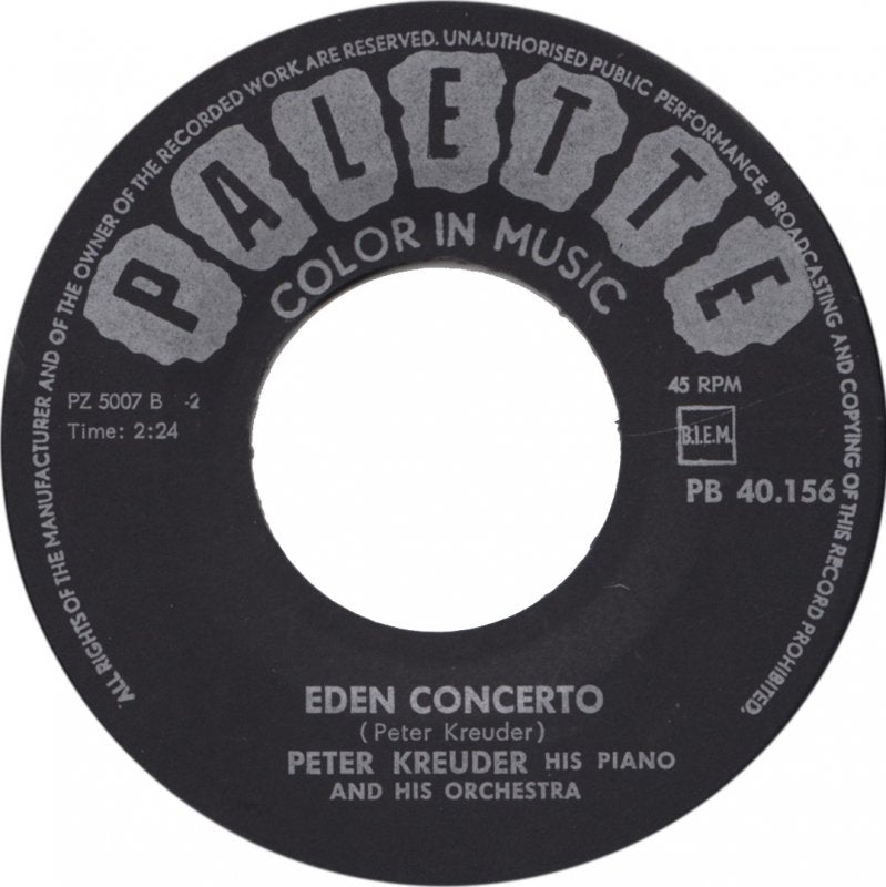 Peter Kreuder His Piano And His Orchestra - Birds Of Paradise Vinyl Singles Vinyl Very Good (VG) <br> Hoes Good Plus (G+)