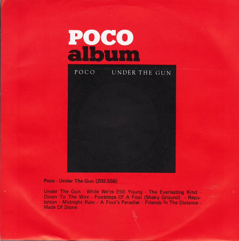 Poco - Under The Gun Vinyl Singles Vinyl Very Good (VG) <br> Hoes Good Plus (G+)