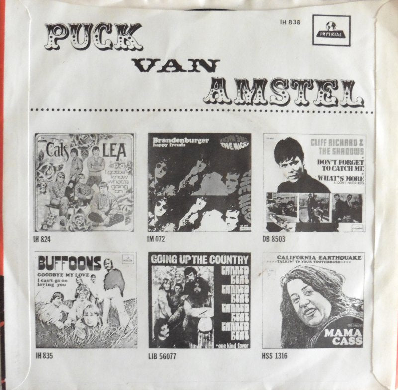 Puck van Amstel - Kus Me Hier Kus Me Daar Vinyl Singles Vinyl Very Good (VG) <br> Hoes Good Plus (G+)