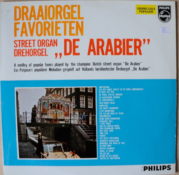 Draaiorgel De Arabier - Draaiorgelfavorieten (LP) Vinyl LP Vinyl Very Good (VG) <br> Hoes Good Plus (G+)