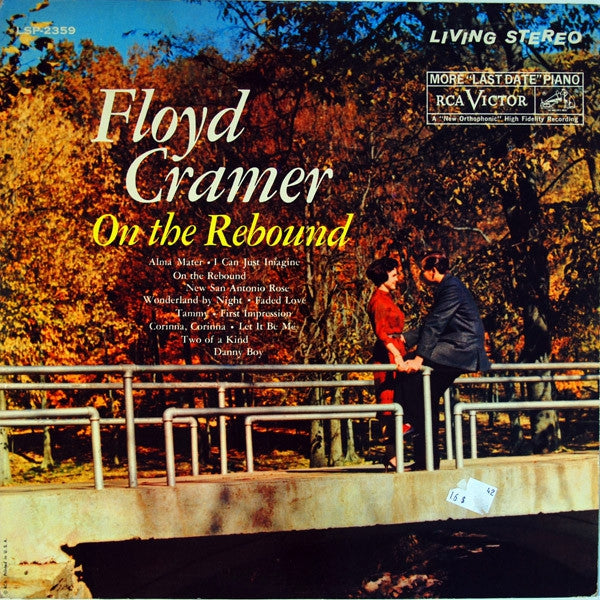 Floyd Cramer - On The Rebound (LP) Vinyl LP Vinyl Very Good (VG) <br> Hoes Good Plus (G+)