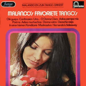 Malando En Zijn Tango-Orkest- Malando's Favoriete Tango's (LP) Vinyl LP Vinyl Very Good (VG) <br> Hoes Good Plus (G+)