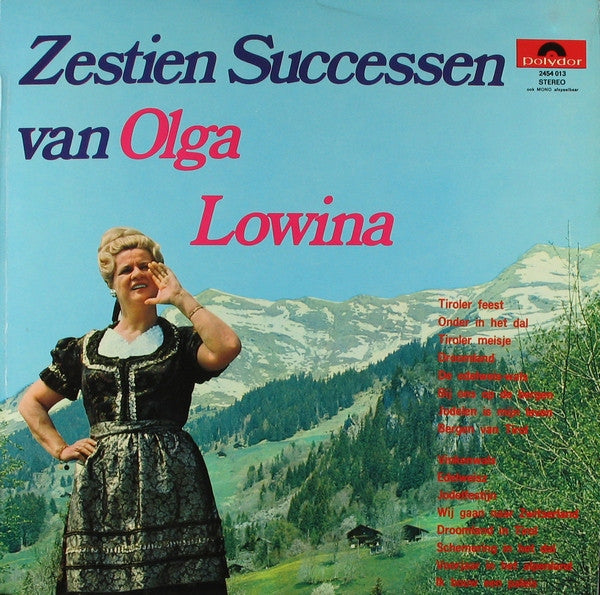 Olga Lowina - Zestien Successen Van Olga Lowina (LP) Vinyl LP Vinyl Very Good (VG) <br> Hoes Good Plus (G+)