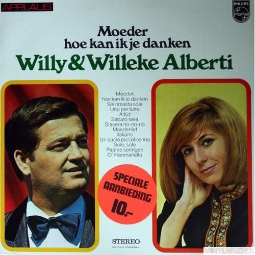 Willy & Willeke Alberti - Moeder Hoe Kan Ik Je Danken (LP) Vinyl LP Vinyl Very Good (VG) <br> Hoes Good Plus (G+)