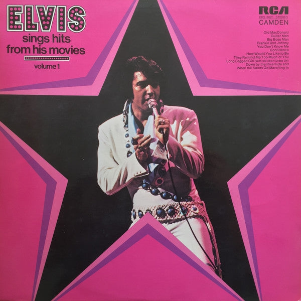 Elvis Presley - Sings Hits From His Movies Volume * (LP) Vinyl LP Vinyl Very Good (VG) <br> Hoes Good Plus (G+)