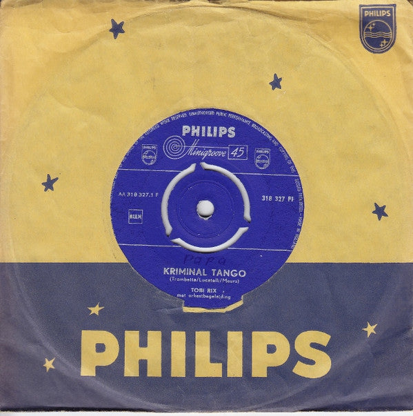Tobi Rix - Kriminal Tango Vinyl Singles Vinyl Very Good (VG) <br> Hoes Good Plus (G+)