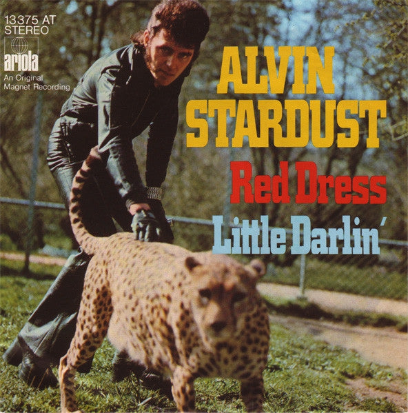 Alvin Stardust - Red Dress Vinyl Singles Vinyl Very Good (VG) <br> Hoes Good Plus (G+)