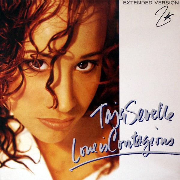 Taja Sevelle - Love Is Contagious (Maxi-Singles) Maxi-Singles Vinyl Very Good (VG) <br> Hoes Good Plus (G+)