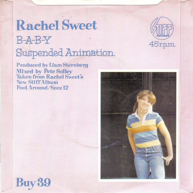 Rachel Sweet - B-A-B-Y Vinyl Singles Vinyl Very Good (VG) <br> Hoes Good Plus (G+)