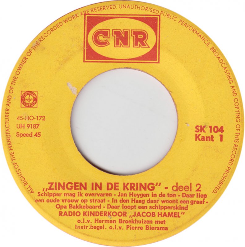 Kinderkoor Jacob Hamel - Zingen In De Kring 2 Vinyl Singles