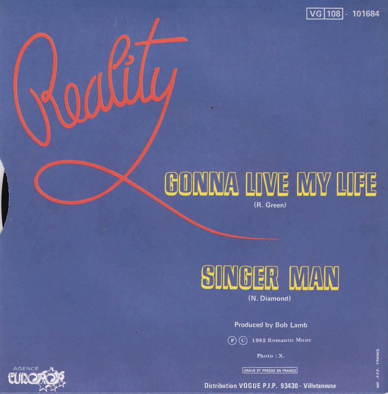 Reality - Gonna Live My Life Vinyl Singles Vinyl Goed / Hoes Sticker