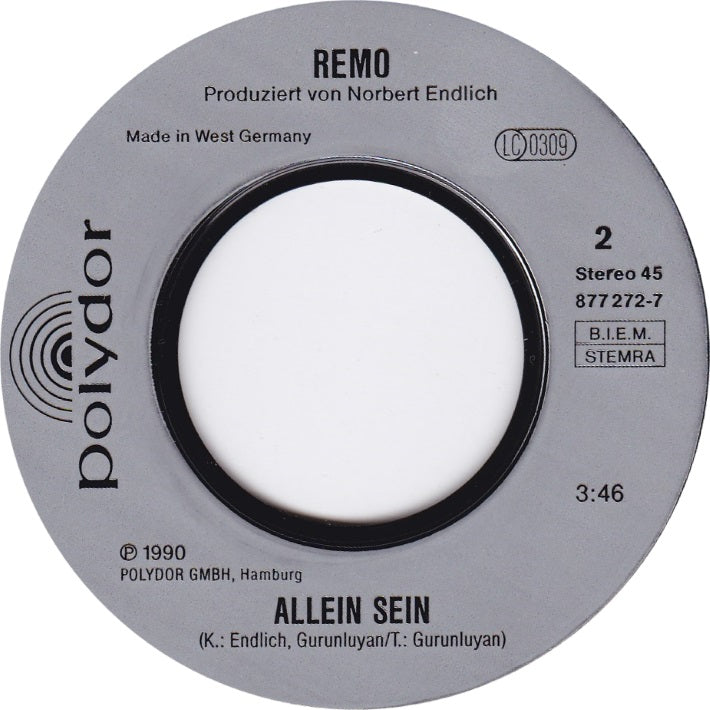 Remo - Irgendwann Vinyl Singles Vinyl Very Good (VG) <br> Hoes Good Plus (G+)