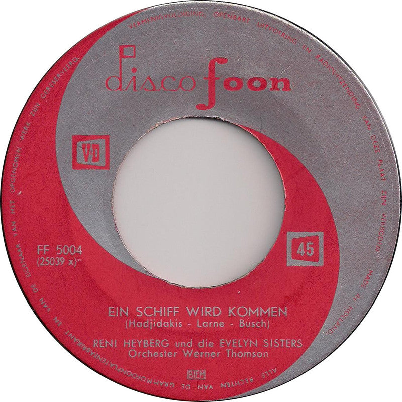 Reni Heiberg Und Die Evelyn-Sisters / Die Amigos - Ein Schiff Wird Kommen / Sucu Sucu (B-Keus) Vinyl Singles