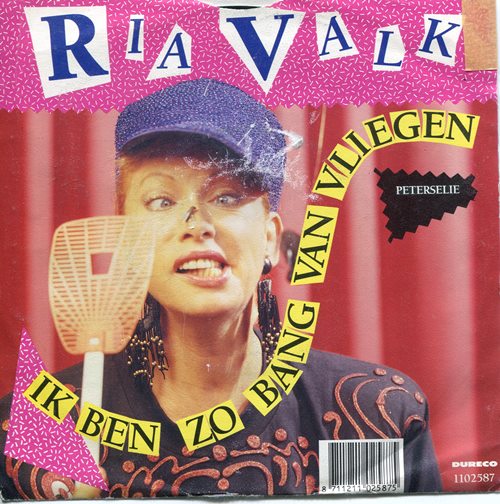 Ria Valk - Ik Ben Zo Bang Van Vliegen Vinyl Singles Vinyl Very Good (VG) <br> Hoes Good Plus (G+)