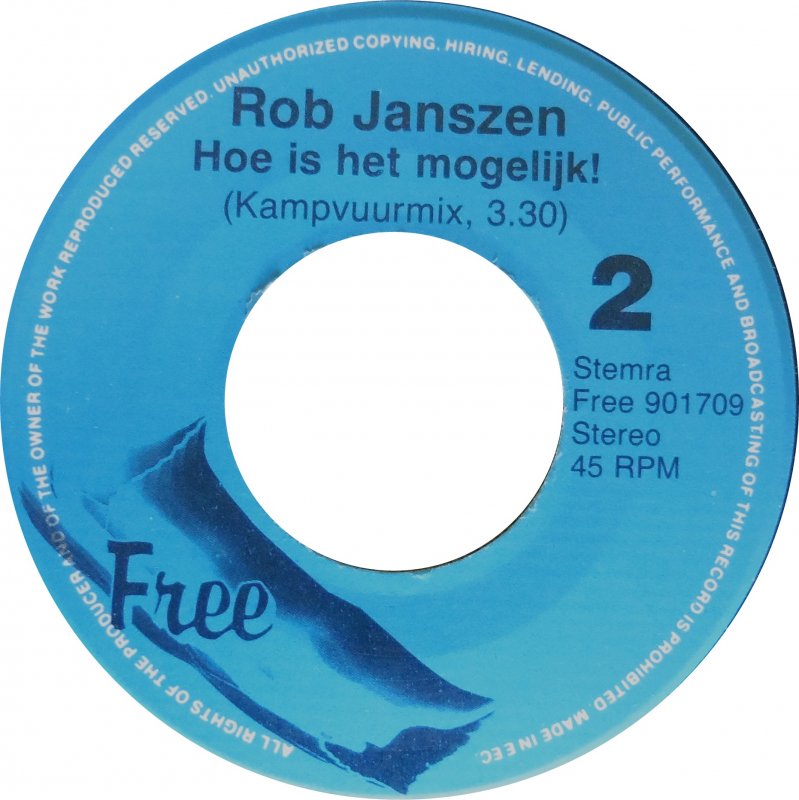 Rob Janszen - Hoe Is Het Mogelijk 15865 Vinyl Singles Vinyl Very Good (VG) <br> Hoes Good Plus (G+)